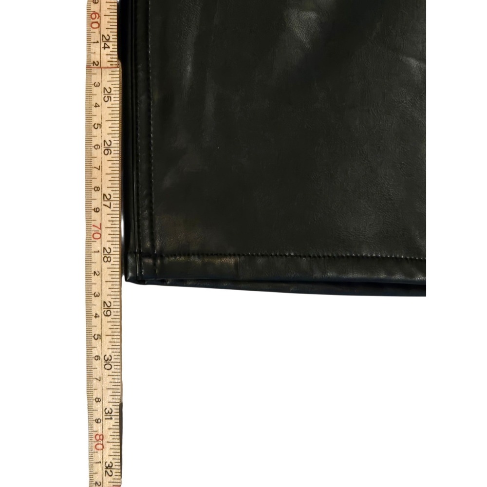 Abercrombie & Fitch 29/8 Black Jeans 90s Straight Ultra High Rise Faux Leather - Picture 3 of 9